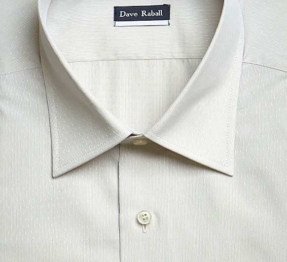 Бежевая сорочка Dave Raball Slim fit из структурной ткани 006496 SF