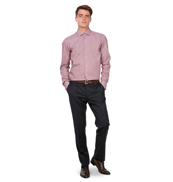 Бордовая сорочка Dave Raball Slim fit 009718 SF 