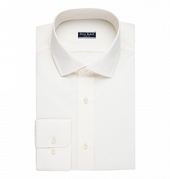 Сорочка Dave Raball цвета айвори Slim fit из структурной ткани 008293