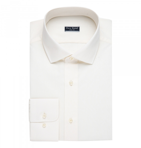 Сорочка Dave Raball цвета айвори Slim fit из структурной ткани 008293