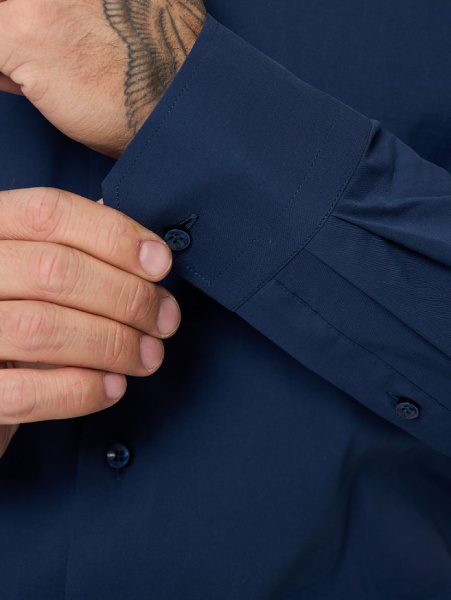Рубашка Dave Raball Slim fit темно-синяя  000333 SF 