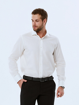 Сорочка Colletto Nuovo Slim fit цвета айвори 000245