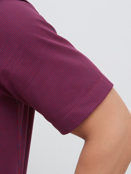 Сорочка Dave Raball Regular fit в бордово-синию клетку 000266 RFs 