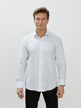 Сорочка Colletto Nuovo Slim fit голубой меланж 000296