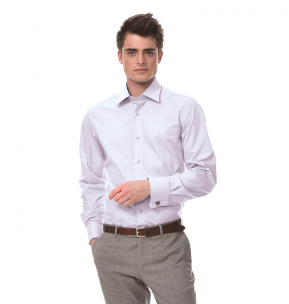 Розовая сорочка Dave Raball Slim fit под запонку 006566
