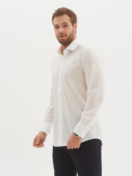 Сорочка Dave Raball цвета айвори Slim fit  000254