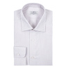 Сорочка Colletto Bianco в бело-бежевую полоску Slim fit из структурной ткани 007429