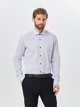 Сиреневая сорочка Dave Raball Slim fit с отделкой 010712