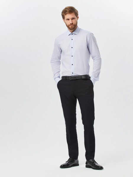 Сиреневая сорочка Dave Raball Slim fit с отделкой 010712 