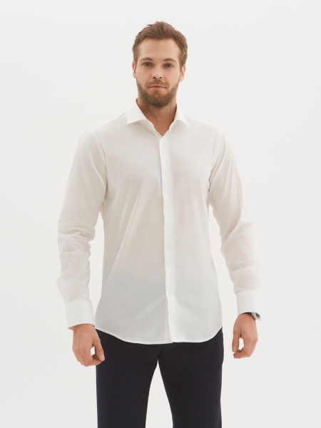 Сорочка Dave Raball Classic fit цвета айвори карман 000252
