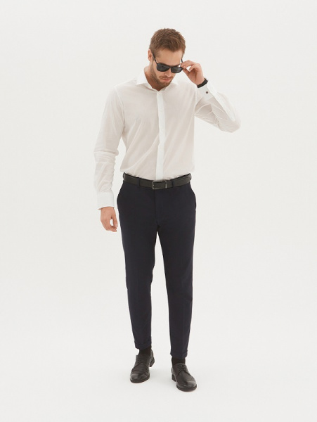 Сорочка Dave Raball Classic fit цвета айвори карман 000252 