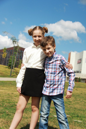 Рубашка Colletto Bianco Junior Boy в клетку с отделкой карман воротник на пуговицах 000175 
