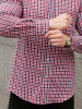 Рубашка Dave Raball в красно-сине-белую клетку Slim fit 000288 