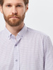 Сиреневая сорочка Colletto Nuovo Slim fit в клетку воротник на пуговицах N012177 