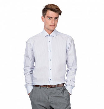 Голубая сорочка Dave Raball Slim fit 007764