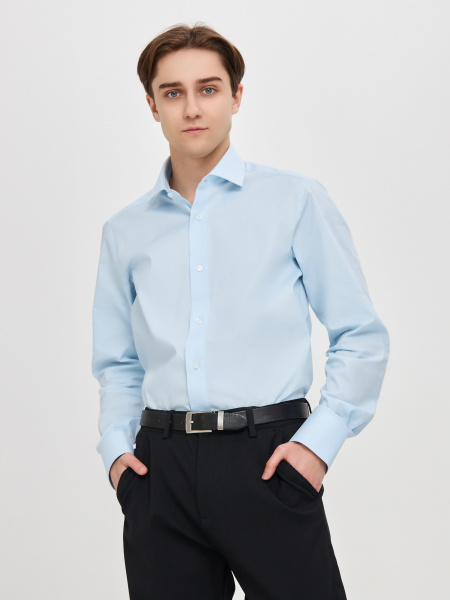 Рубашка Dave Raball Classic fit  голубая 000311 CF 