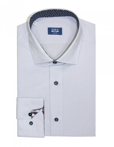 Сиреневая сорочка Dave Raball Slim fit с отделкой 010712 