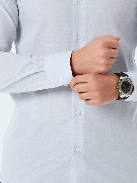 Светло-голубая сорочка Colletto Nuovo Slim fit 000231 