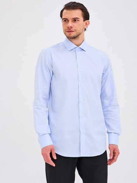 Рубашка Colletto Nuovo Slim fit голубая 000320 SF  