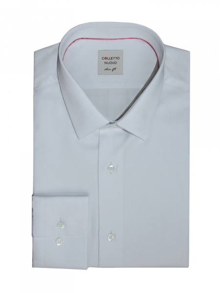 Светло-серая сорочка Colletto Nuovo Slim fit 012194
