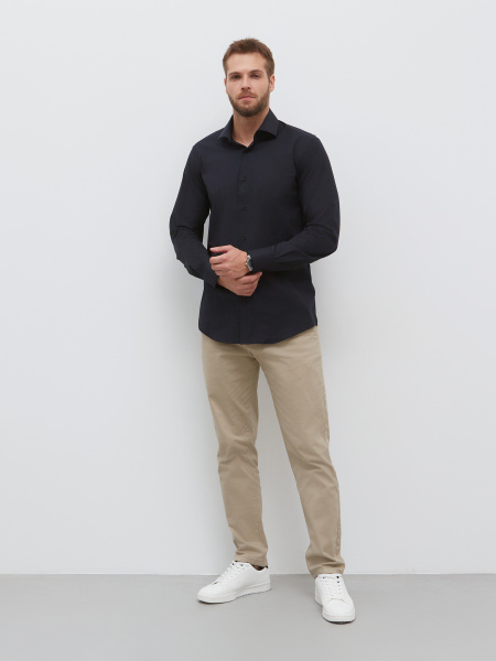 Черная сорочка Dave Raball Regular fit 000244 