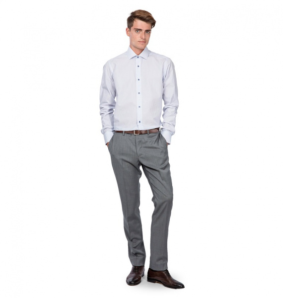 Голубая сорочка Dave Raball Regular fit 007765 