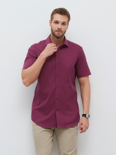 Сорочка Dave Raball Regular fit в бордово-синию клетку 000266 RFs 