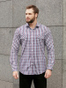 Рубашка Dave Raball в бордо-сине-белую клетку Slim fit 000292 