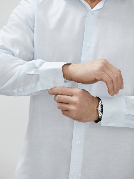 Сорочка Colletto Nuovo Slim fit голубой меланж 000296 