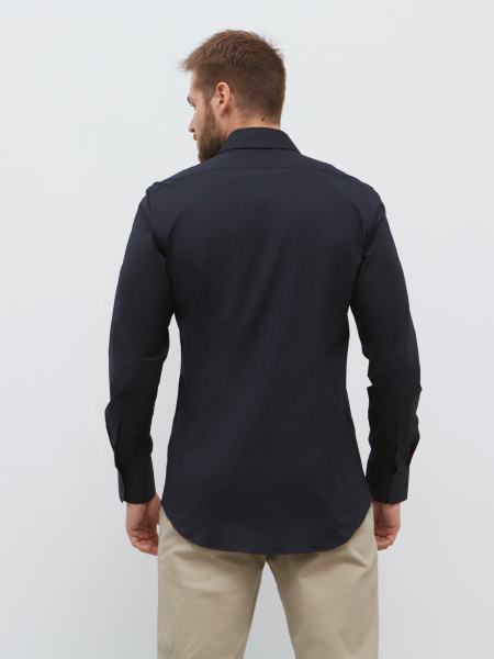 Рубашка Dave Raball Slim fit черная 000313 SF 