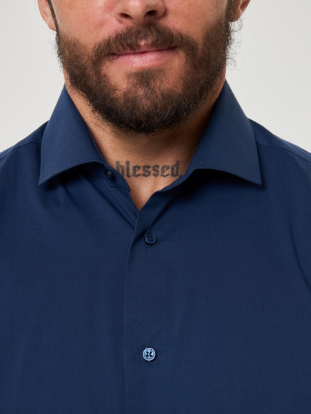 Рубашка Dave Raball Slim fit темно-синяя  000333 SF 