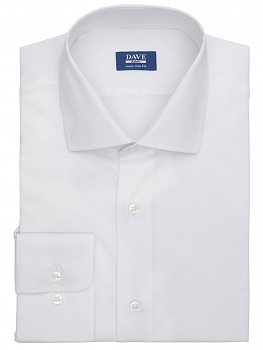 Белая сорочка Dave Raball Super Slim fit из органического хлопка 000126 SSF