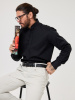 Рубашка черная Dave Raball Regular  fit 000314 RF 