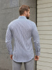 Рубашка Dave Raball в темно-синюю полоску Super Slim Fit 000284 
