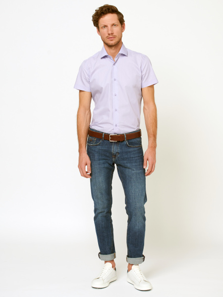 Сиреневая сорочка Allan Neumann Slim fit 011856 SFs 