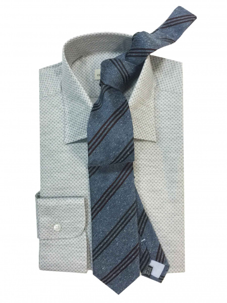 Серая сорочка Colletto Bianco Regular fit 009672 RF