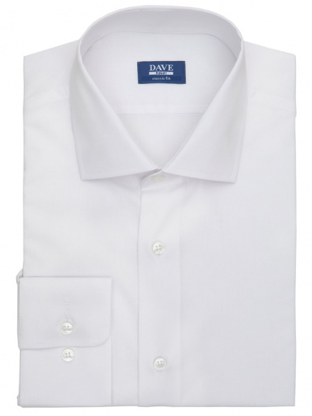 Белая сорочка Dave Raball Classic Large fit хлопок с эластаном 000148