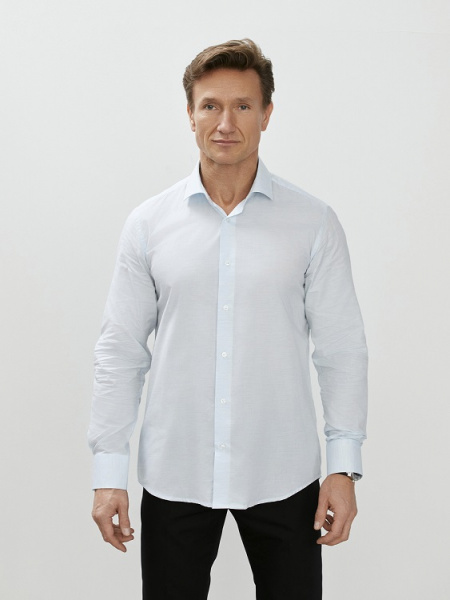 Сорочка Colletto Nuovo Slim fit голубой меланж 000296 SF 