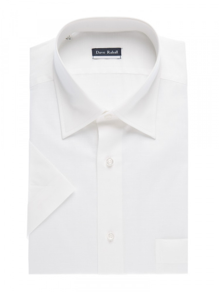 Белая сорочка Dave Raball Slim fit из структурной ткани кор.рукав  002966 SFs 