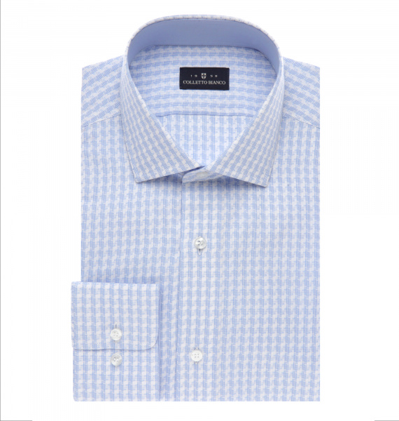 Сорочка Colletto Bianco Slim fit из структурной ткани 008674