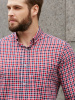 Рубашка Dave Raball в красно-сине-белую клетку Slim fit 000288 