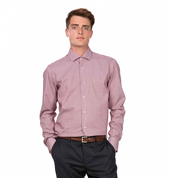 Бордовая сорочка Dave Raball Slim fit 009718 SF