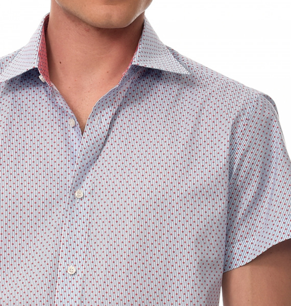 Сорочка Dave Raball Slim fit принт кор.рукав 007388 